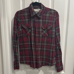 Men's Red Plaid Shirt